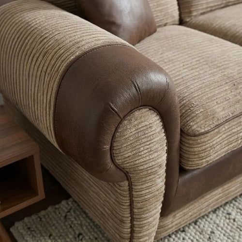 VERONA  CORD FABRIC CORNER SOFA