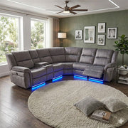 Berlin Electric Recliner Corner Sofa Micro Fibre Fabric