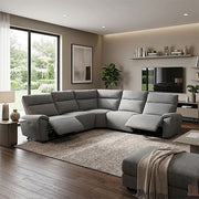 Aussie Express Fabric Recliner Corner Sofa 2 Corner 2 Power Recliner
