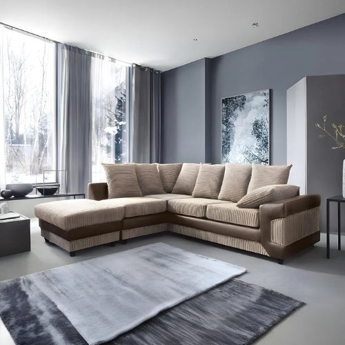 Amazing Sofas NEW LARGE DINO CORNER SOFA JUMBO CORD