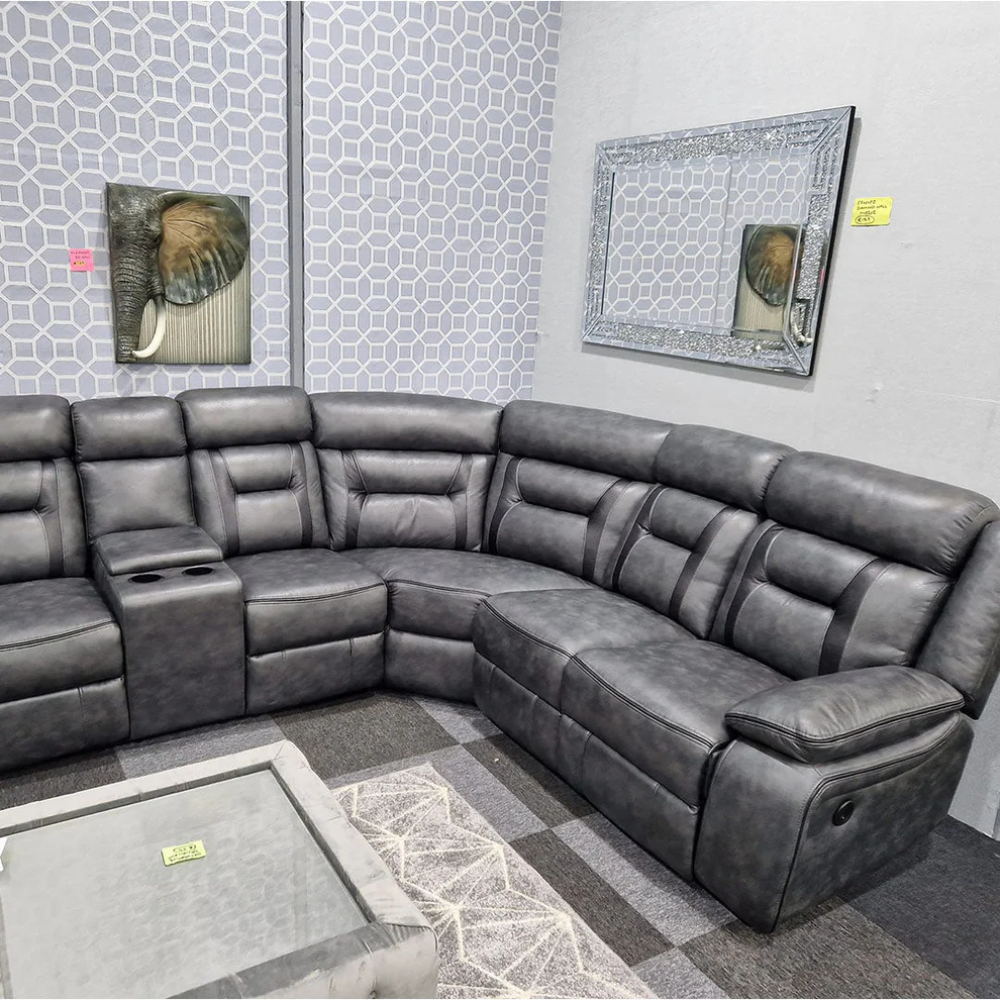 Nova Electric Recliner Leather Corner Sofa