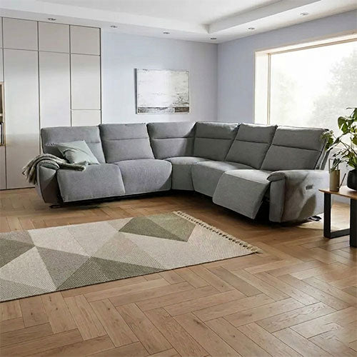 Aussie Express Fabric Recliner Corner Sofa 2 Corner 2 Power Recliner