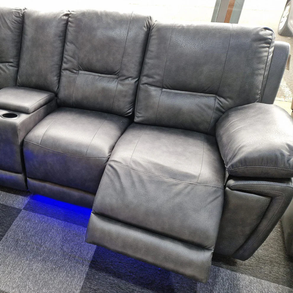 Nova Electric Recliner Leather Corner Sofa