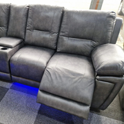 Nova Electric Recliner Leather Corner Sofa