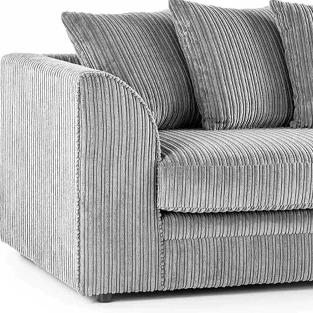 Luxor Fabric Corner Sofa Chocolate | Soft Jumbo Cord 3-4 Seater Corner Sofa