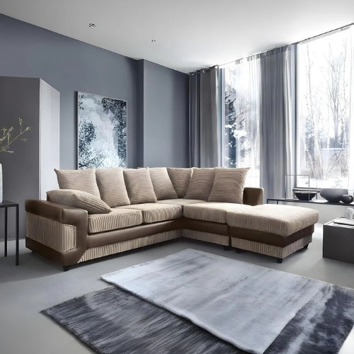 Amazing Sofas NEW LARGE DINO CORNER SOFA JUMBO CORD