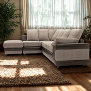 Amazing Sofas NEW LARGE DINO CORNER SOFA JUMBO CORD