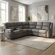 Berlin Electric Recliner Corner Sofa Micro Fibre Fabric