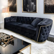 Toronto Sofa 3+2 Black & Gold