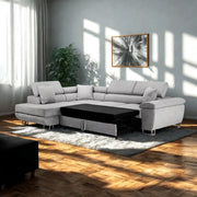 Anton Sofa bed Corner Sofa Bed With Storage Box Grey
