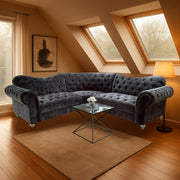 Elegance Fabric Corner Sofa Grey