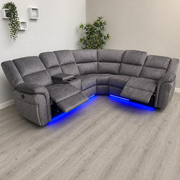 Hannah Electric Corner Sofa Micro Fibre Fabric (270cm x 230cm)