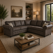 Oakland Leather Corner Sofa