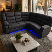 Roma Fabric Electric Recliner Corner Sofa