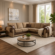 VERONA  CORD FABRIC CORNER SOFA