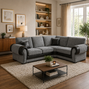 VERONA  CORD FABRIC CORNER SOFA