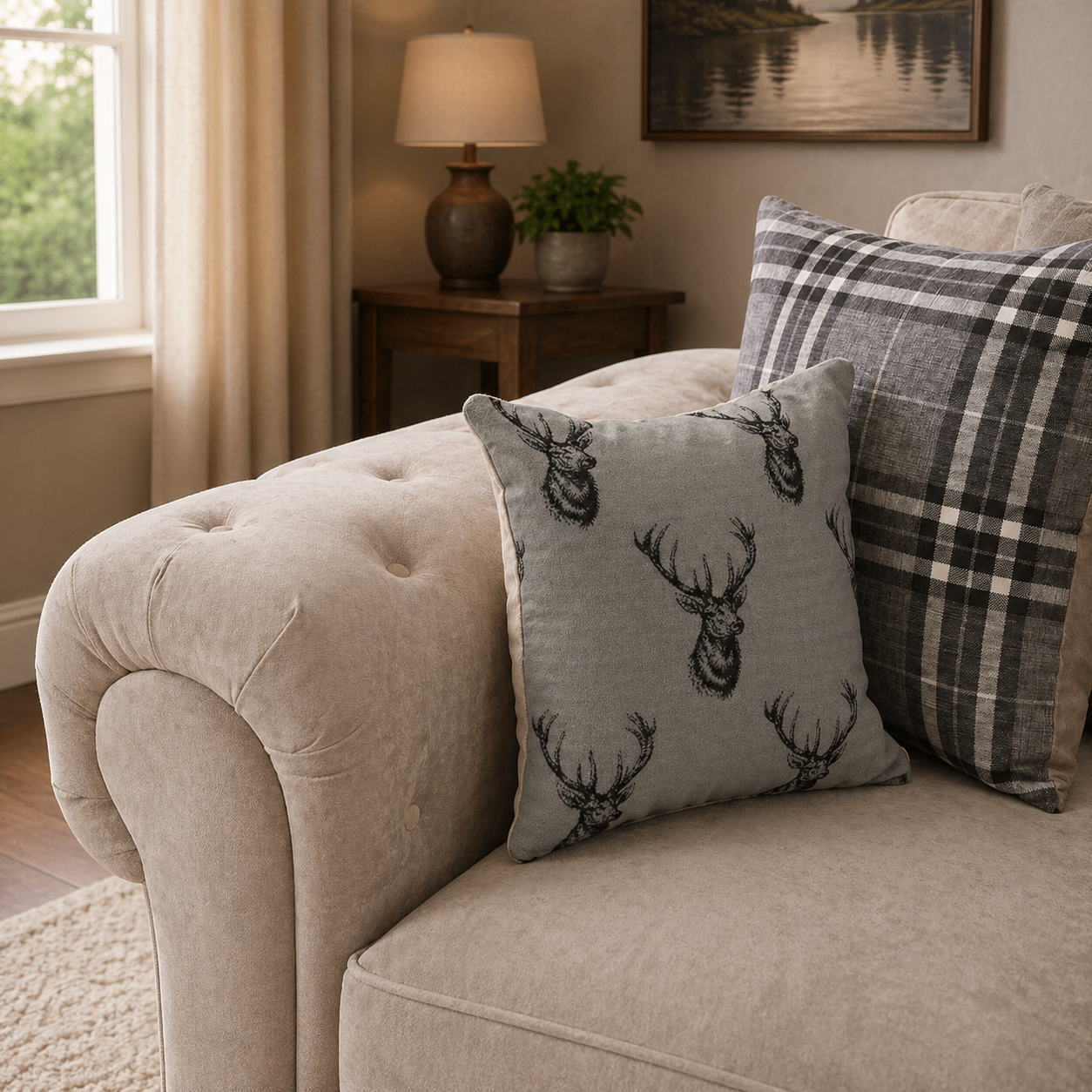 Verona Scatter Back Corner Sofa Mink