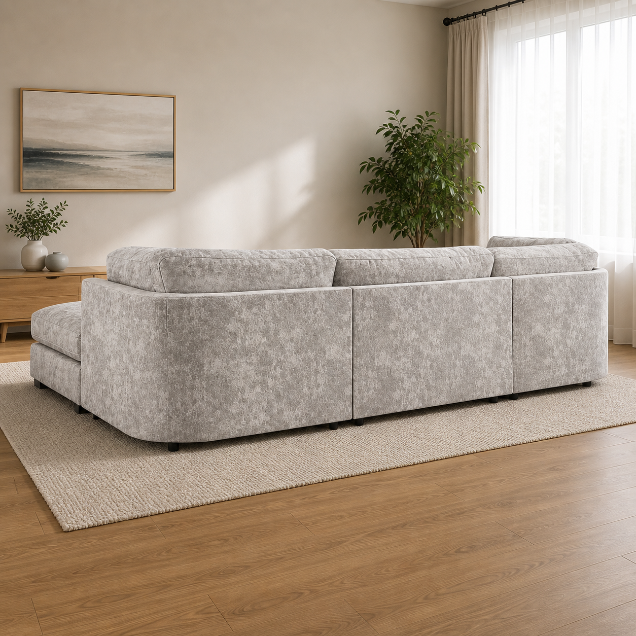 Bishop U Shape Sofa High Back Truffle