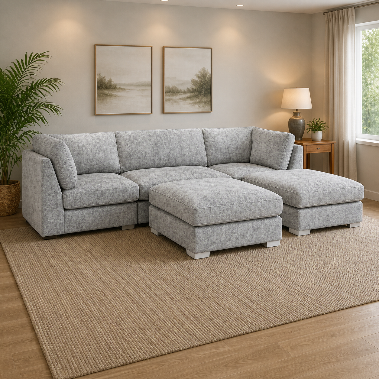 Bishop U Shape Corner Sofa High Back