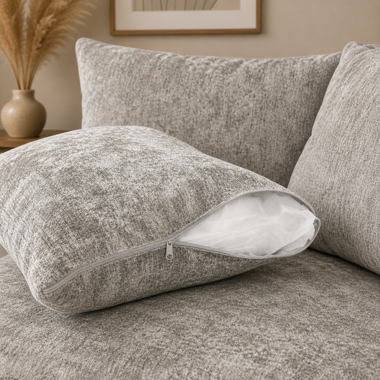 Bishop U Shape Sofa Scatter Back Truffle