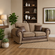 Tango 3+2 Seater Sofa Set – Jumbo Cord Fabric with Leather Detail